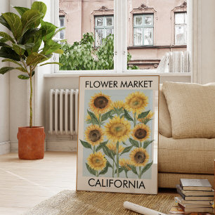 Aquarelle Tournesol Fleurs Marché Floral Art mural