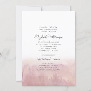 Aquarelle transparente Holy Communion Invitation