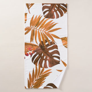Aquarelle transparente motif avec feuilles tropica