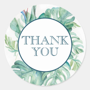Aquarelle Tropical Feuille Party Favoriser Sticker