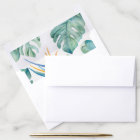 Aquarelle Tropical Green Envelope Liner