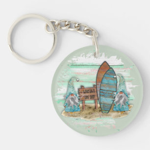 Aquarelle Tropical Surfing Beach Gnomes