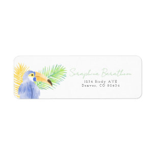 Aquarelle Tropical Toucan Parrot