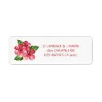 Aquarelle tropicale de l'Hibiscus rouge