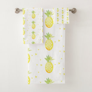Aquarelle tropicale douce à ananas d'été Motif