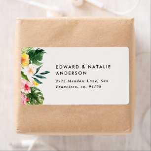 aquarelle tropicale fleurie colorée