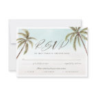 Aquarelle tropicale Palm Tree RSVP Entrée Choix