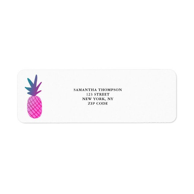 Aquarelle tropicale rose ananas (Devant)