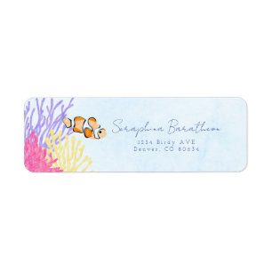 Aquarelle Tropicale Sous La Mer Poisson Clown