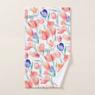 Aquarelle Tulips Motif serviette
