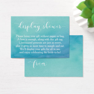 Aquarelle turquoise Sans Fête des mariées d'emball