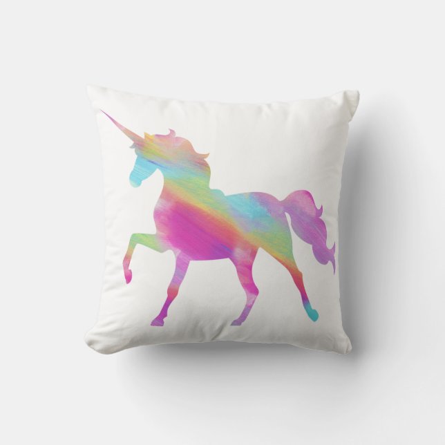 Aquarelle Unicorn Coussin - choisissez votre propr (Recto)