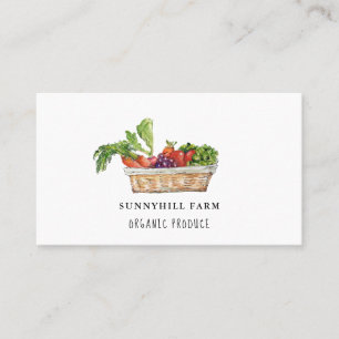 Aquarelle Vegetable sur Carte de visite blanc