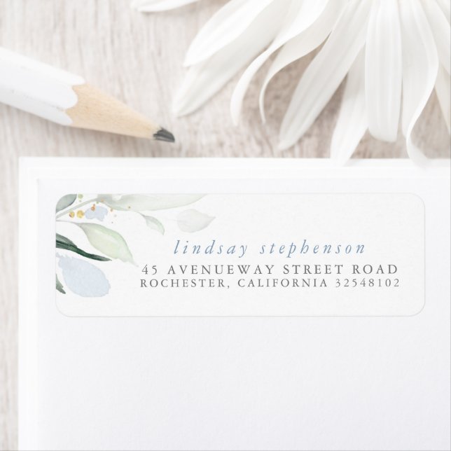 Aquarelle Verdure Dusty Blue (En situation)