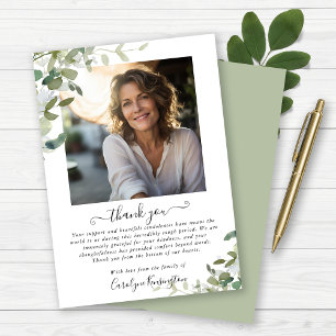 Aquarelle Verdure Merci funéraire