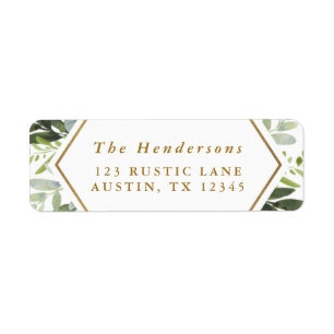 Aquarelle Verdure Or Script Retourner Adresse