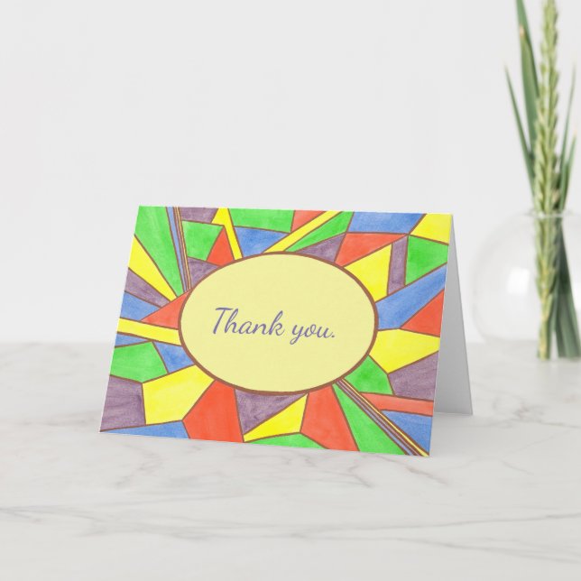 Aquarelle Verre tendu Look Merci Cartes (Devant)