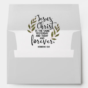 Aquarelle Verse Bible gris clair Enveloppe