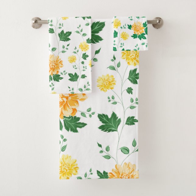 Aquarelle vert jaune moderne Floral      (En situation)