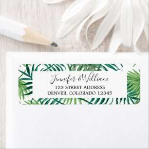 Aquarelle vert palmier tropical feuille mariage