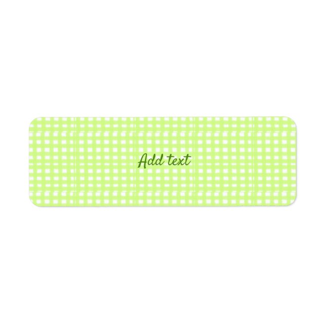 Aquarelle vert plaid ginham personnalisé ajouter t (Devant)