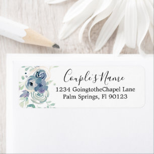 Aquarelle Vert pourpre Floral Mariage élégant