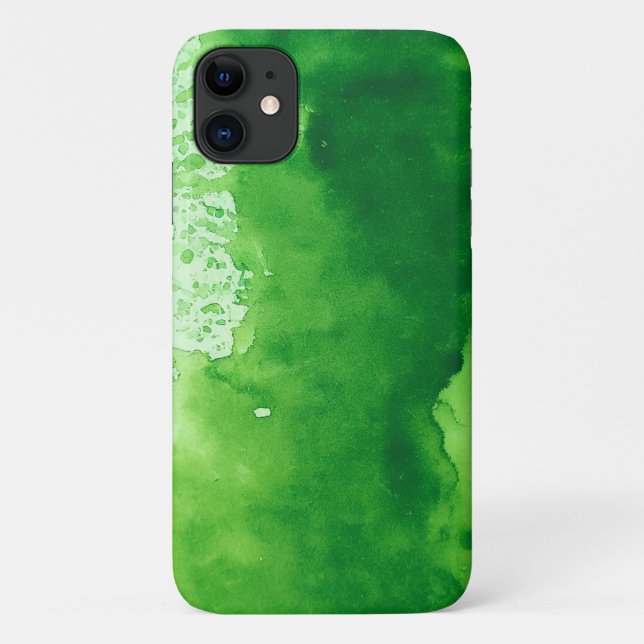 aquarelle vert texture arrière - plan coques iphon (Dos)