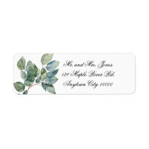 Aquarelle verte élégante eucalyptus