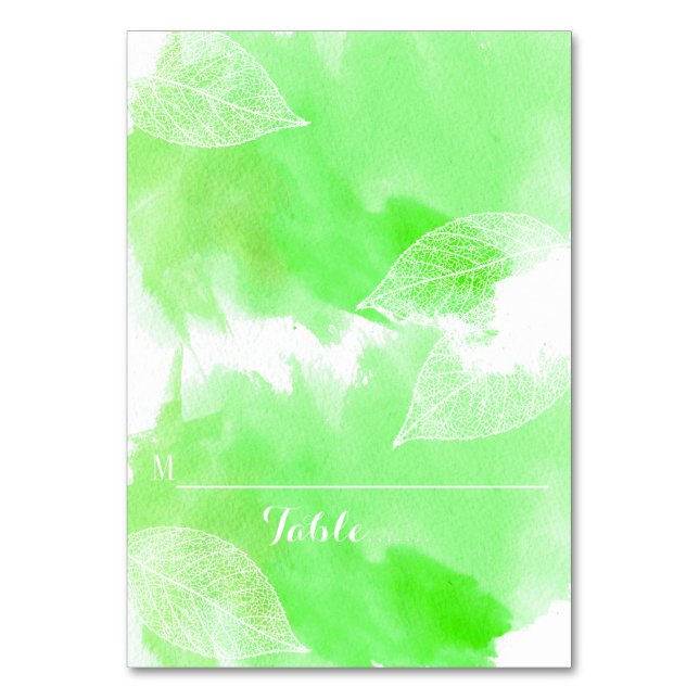 Aquarelle verte et carte mariage feuille (Par défaut)