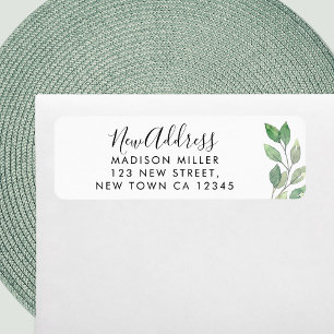 Aquarelle verte Nouvelle adresse Retour Adresse
