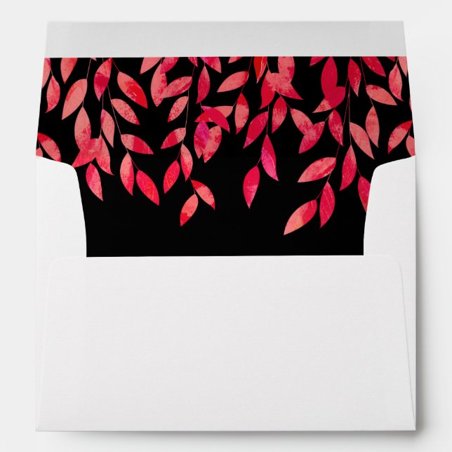 Aquarelle Vignes Enveloppe à Feuille (Dos (Bas))