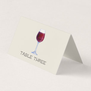 Aquarelle Vin Table Personnalisée Cartes de Place