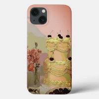 Aquarelle Vintage Gâteau iPhone 13 Coque