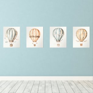 Aquarelle vintage Hot Air Balloons Nursery