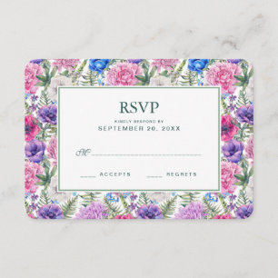 Aquarelle vintage   Peony - Mariage RSVP