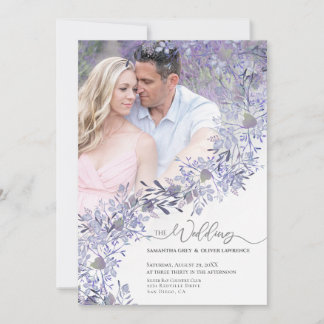 Aquarelle vintage photo Faire-part de mariage flor