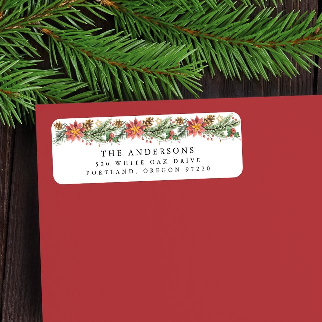 Aquarelle vintage vacances Poinsettia (Créateur téléchargé)