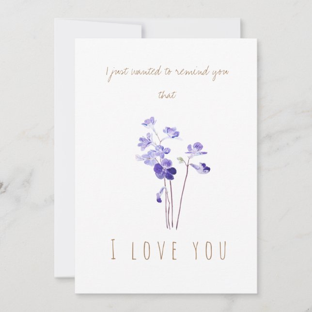 aquarelle violet cape primrose carte de voeux (Devant)