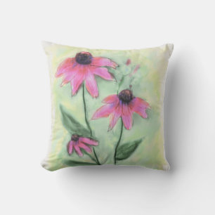 Aquarelle violet cône Fleur Coussin extérieur