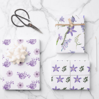 Aquarelle violet Fleur rose Feuille Boho
