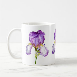 Aquarelle violet Iris Botanique Floral Art Mug