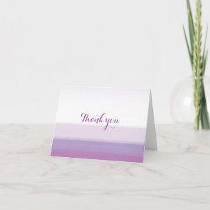 Aquarelle violet lavande Carte de remerciements mo
