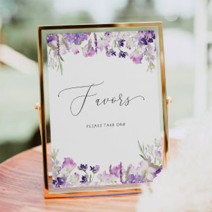Aquarelle violet lavande Favore Poster