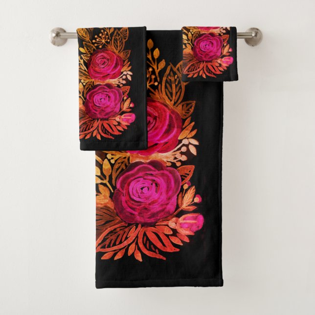 Aquarelle violet roses (En situation)