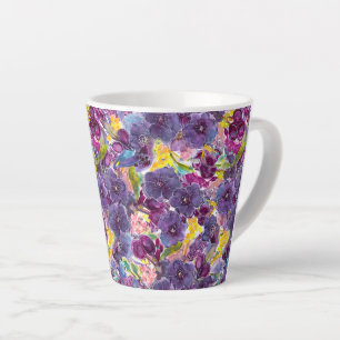 Aquarelle violette Daze Moderne Mug Floral
