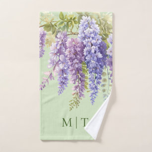 Aquarelle violette glycine florale lilas botanique