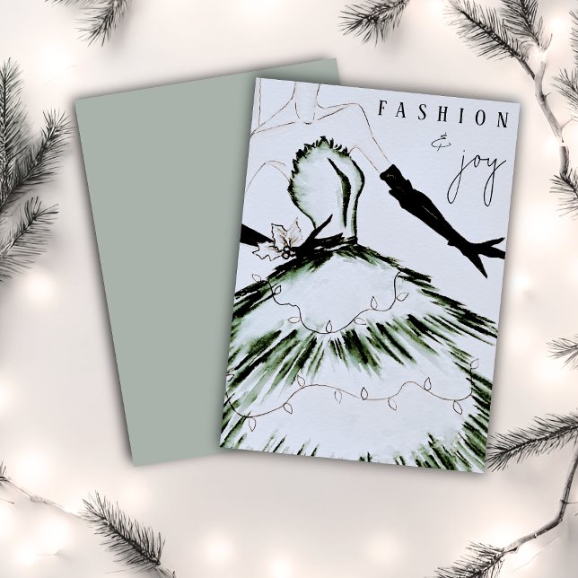 Aquarelle Vogue Mode Modèle Noël (Créateur téléchargé)