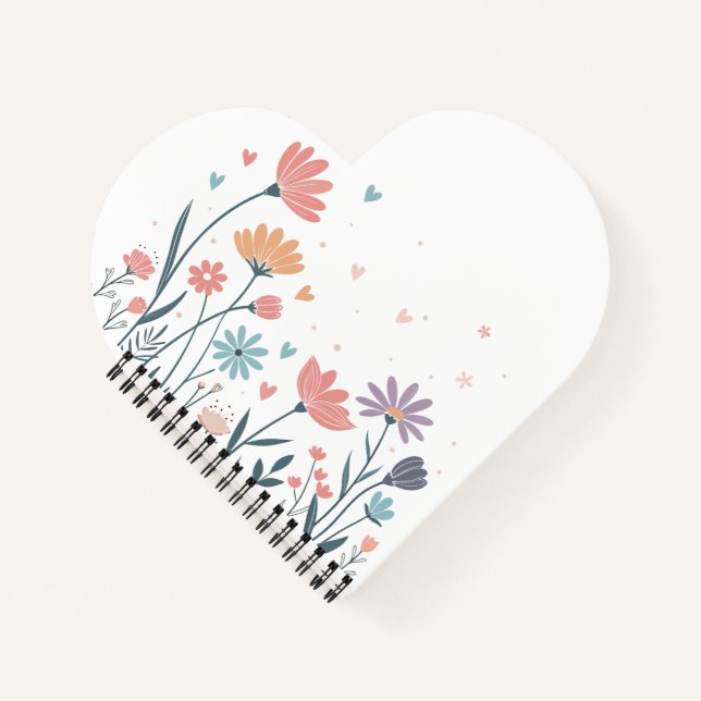 Aquarelle Whimsical Carnet Floral (Devant)