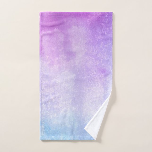 Aquarelles artistiques dégradantes violet à bleu c (Serviette à main)
