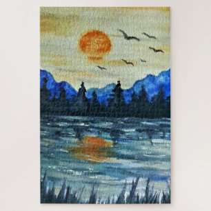 Aquarelles Flying Birds Jigsaw Puzzle Peinture